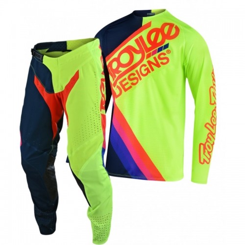 CONJUNTO TROY LEE DESIGNS 2021 SE PRO AIR TILT - NAVY / AMARELO